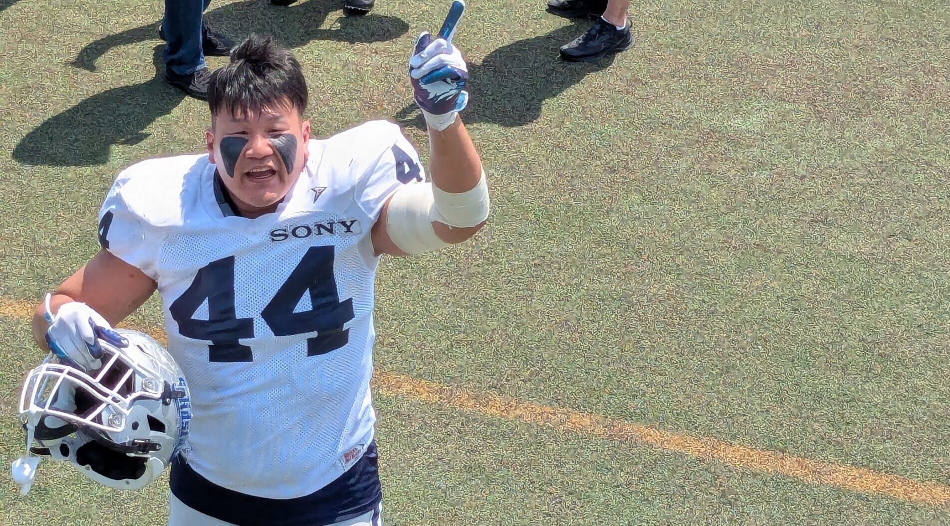 試合終了直後の峯先生