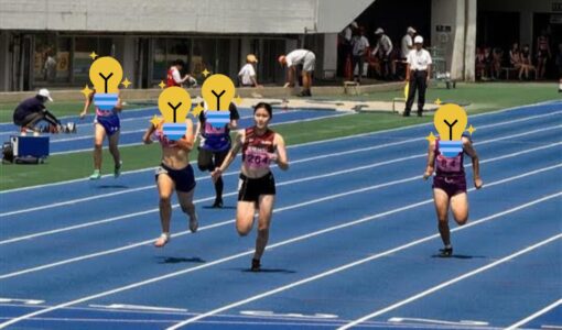 定通制陸上全国大会 女子100m走 予選